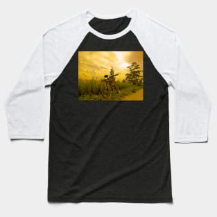 Biking at Sunset Baseball T-Shirt